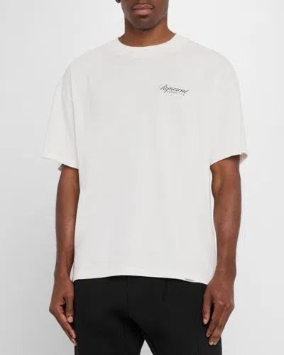 Represent Owners Club Script Logo-print T-shirt In Flat White