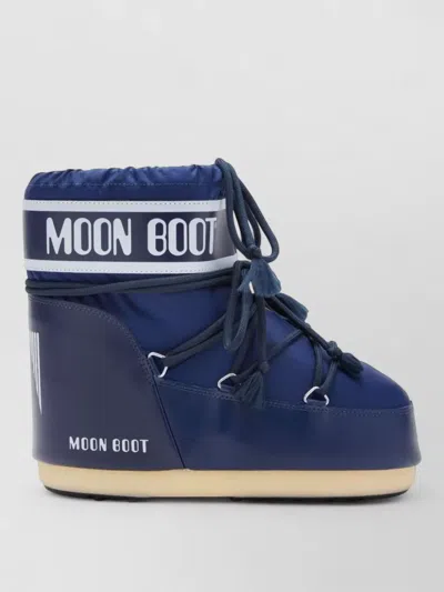 Moon Boot Snow Boots Low Model Flat Sole In Blue