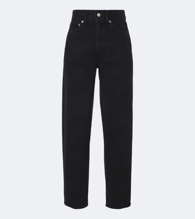 Agolde 80s High-rise Straight-leg Jeans In Black