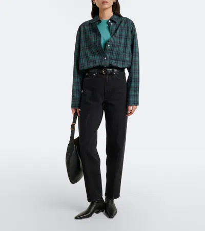 Agolde 80s High-rise Straight-leg Jeans In Black
