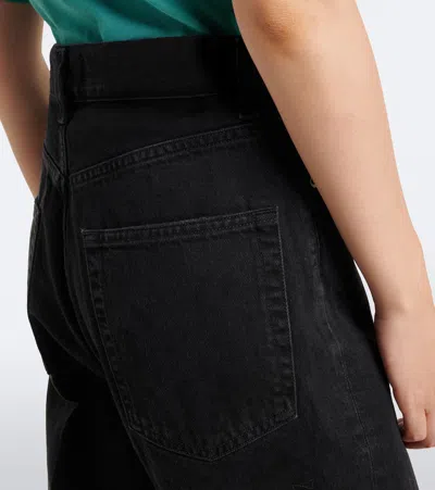Agolde 80s High-rise Straight-leg Jeans In Black