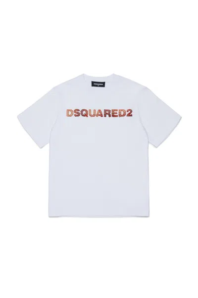 Dsquared2 Logo-lettering T-shirt In White