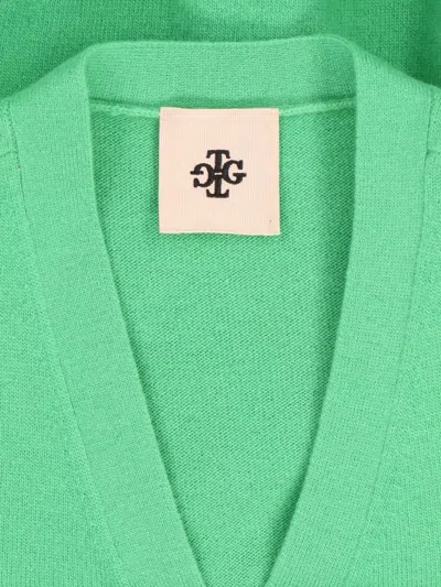 The Garment Ribbed Hem Sleeveless Top V Neckline In Green