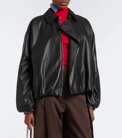 Loewe Nappa Lambskin Leather Jacket In Black