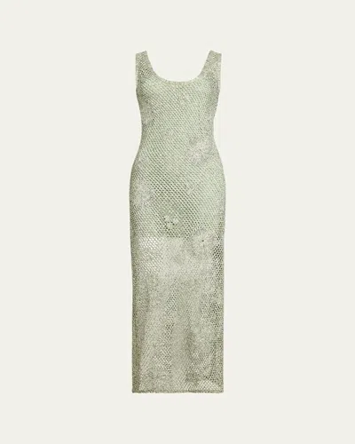 Ramy Brook Liliana Embroidered Crochet Midi Dress In Green