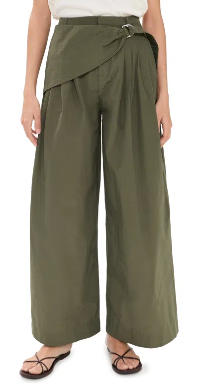 Damson Madder Fabia Trousers Khaki In Khaki