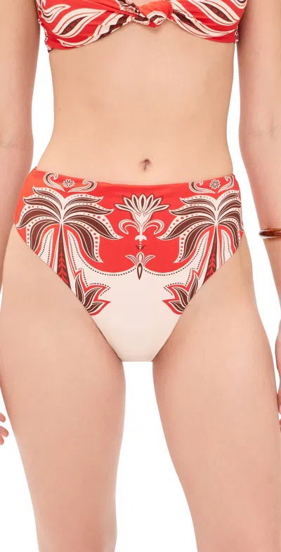 Farm Rio Ainika Garden Red Hot Pants Bikini Bottoms Ainika Garden Red In Ainika Garden Red
