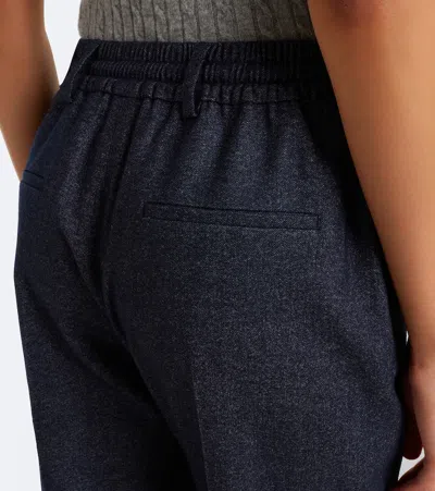 WOOL-BLEND TAPERED PANTS
