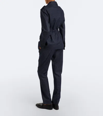 WOOL-BLEND TAPERED PANTS