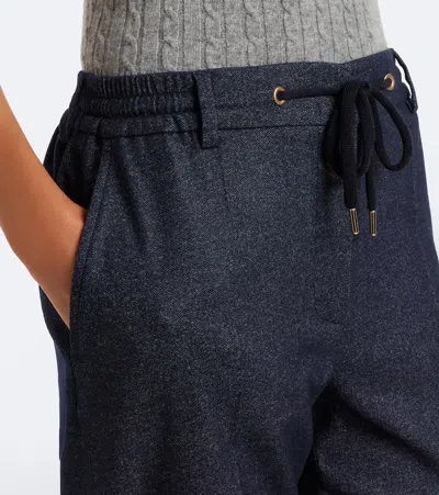 WOOL-BLEND TAPERED PANTS
