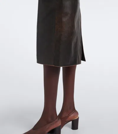 LEATHER PENCIL SKIRT