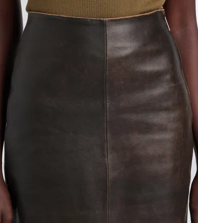 LEATHER PENCIL SKIRT