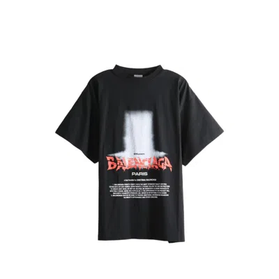 Balenciaga The Door Graphic-print T-shirt In Black