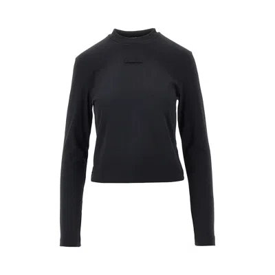 Jacquemus Long-sleeved 'gros Grain' T-shirt In Black
