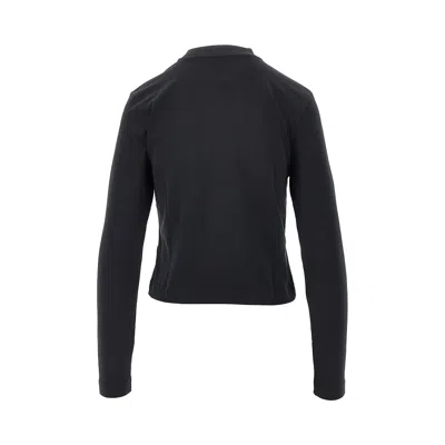 Jacquemus Long-sleeved 'gros Grain' T-shirt In Black