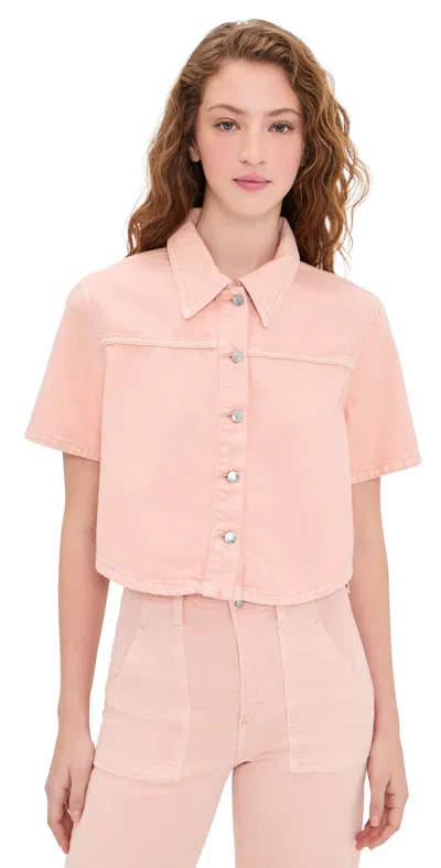 Le Jean Short Sleeve Swing Shirt Peachy In Peachy