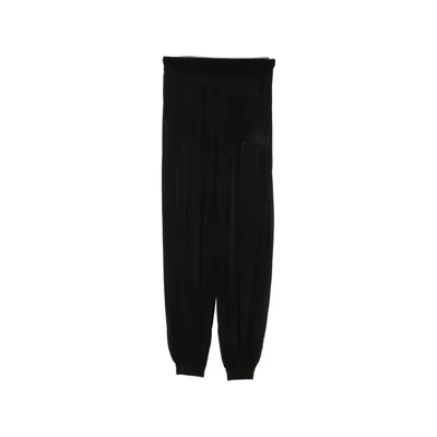Simkhai Sheer-finish Cuffed Trousers In Black
