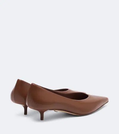 Max Mara Leather Pumps In Brown