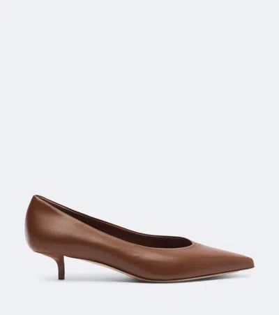 Max Mara Leather Pumps In Brown