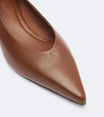 Max Mara Leather Pumps In Brown