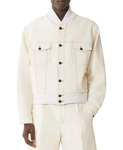 Lanvin Ivory Cotton Flap-pocket Jacket In Multi