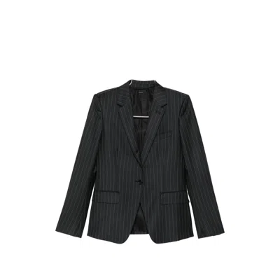 Tom Ford Pinstripe-pattern Single-breasted Blazer In Black