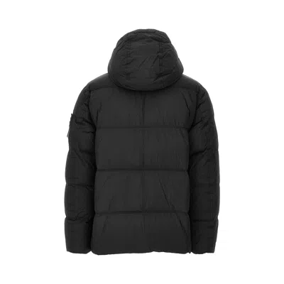 Stone Island Garment Dyed Crinkle Reps Ny Down Jacket In Black