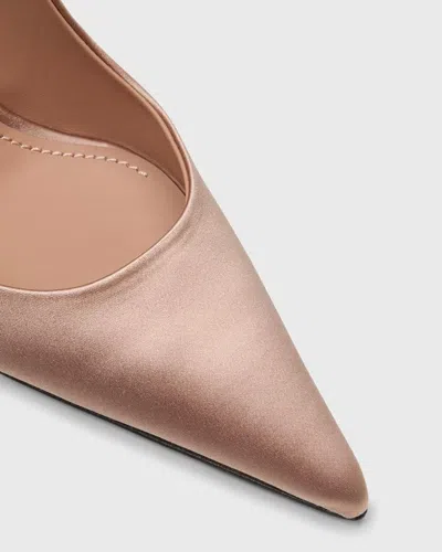 Dolce & Gabbana Satin Metallic-stiletto Slingback Pumps In Pink