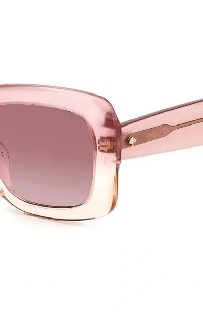 Kate Spade Bellamys 52mm Gradient Rectangular Sunglasses In Pink
