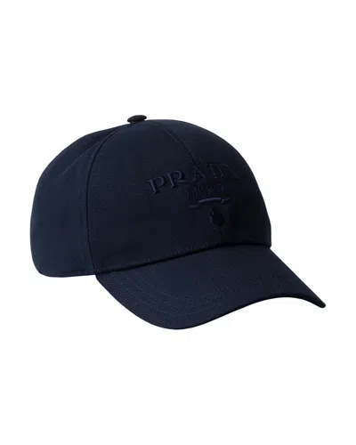 Prada Drill Baseball Cap In Blue