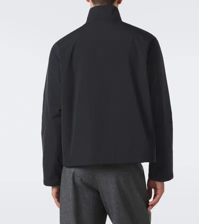 Jil Sander Polyester Jacket Flap Pockets High Collar In Black