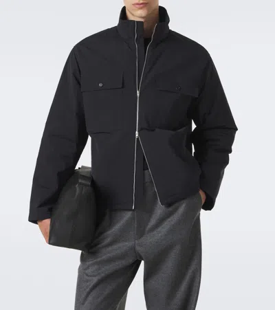 Jil Sander Polyester Jacket Flap Pockets High Collar In Black