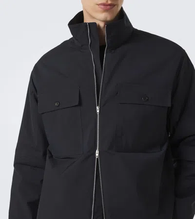 Jil Sander Polyester Jacket Flap Pockets High Collar In Black