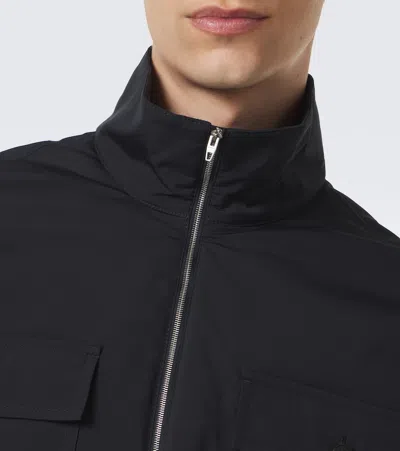 Jil Sander Polyester Jacket Flap Pockets High Collar In Black