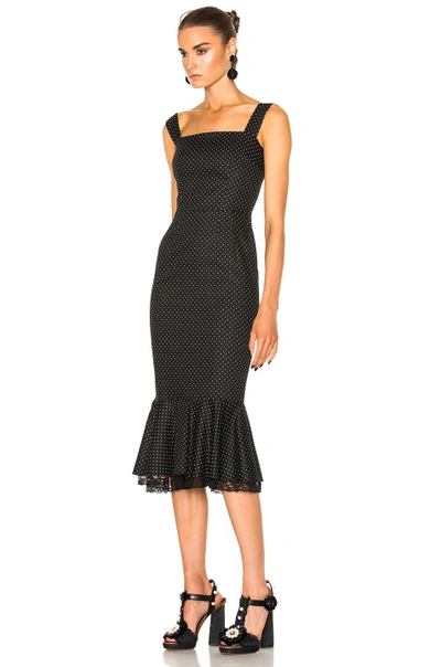 Shop Dolce & Gabbana Sleeveless Midi Dress In Black
