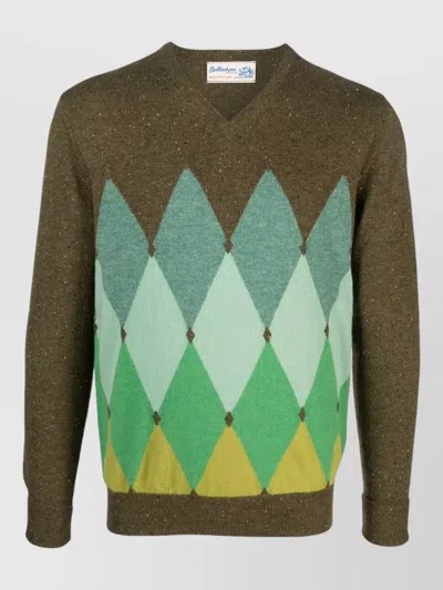 Ballantyne V Neck Pullover With Diamonds