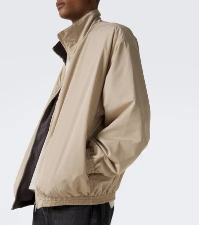Acne Studios Reversible Technical Blouson Jacket In Beige