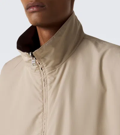 Acne Studios Reversible Technical Blouson Jacket In Beige