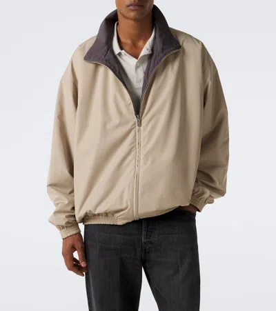 Acne Studios Reversible Technical Blouson Jacket In Beige