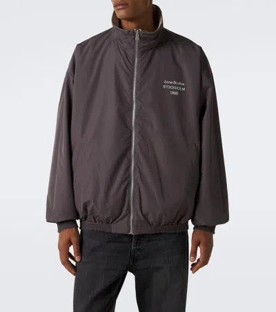 Acne Studios Reversible Technical Blouson Jacket In Beige