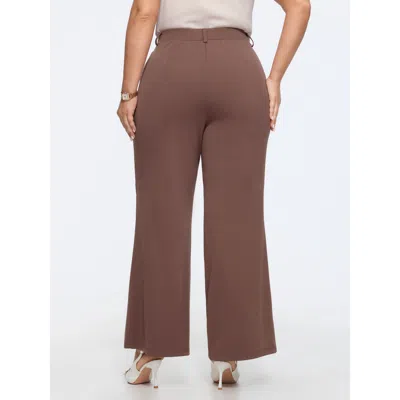 Bloomchic Pull-on Flared Pockets Pants In Dustypink