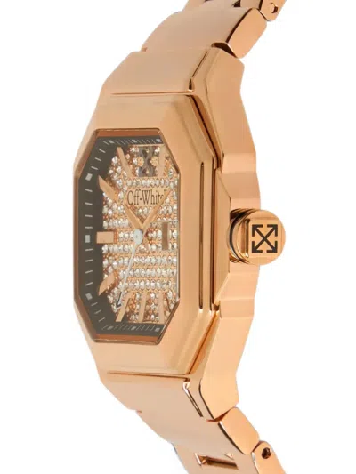 Off-white 시프트 파베 40mm 시계 In Gold