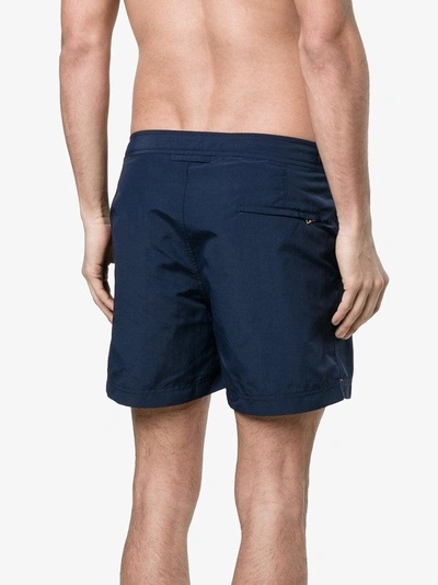 Shop Orlebar Brown Navy Blue Setter Swim Shorts