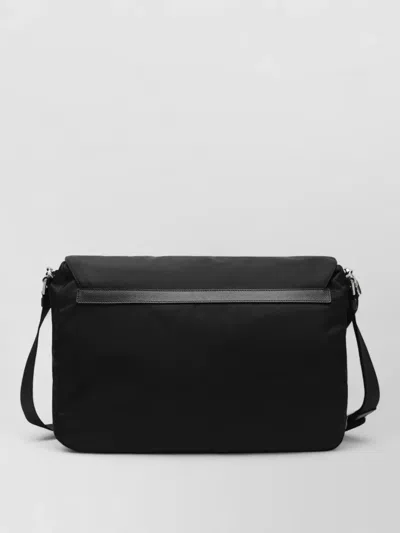 Prada Shoulder Bag Adjustable Strap Small Silhouette In Black