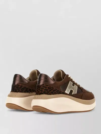 Hogan Maxi Active Lace Up Leather Sneakers In Multi