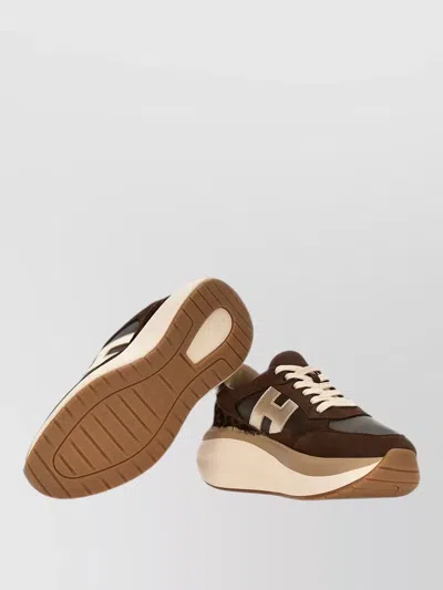 Hogan Maxi Active Lace Up Leather Sneakers In Multi