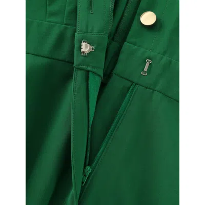 Bloomchic Button Placket Pockets Wide-leg Jumpsuit In Emerald