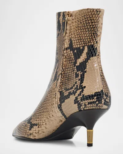 Khaite Bella Snake-effect Leather Ankle Boots In Multi