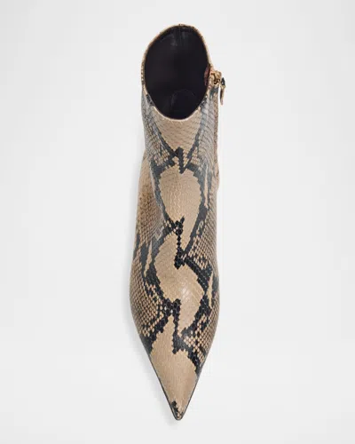 Khaite Bella Snake-effect Leather Ankle Boots In Multi