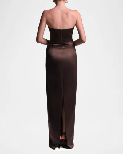 Bcbg Mariane Strapless Satin Column Gown